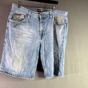Ecko Unlimited Light Blue Denim Shorts size 36‎